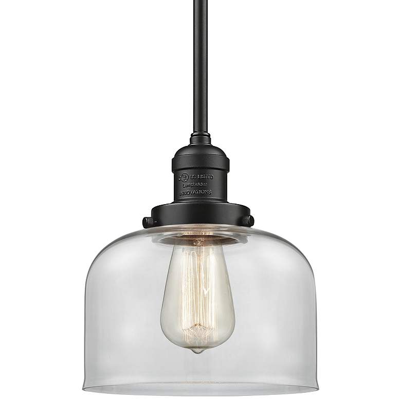 Image 4 Innovations Lighting Large Bell 8" Wide Oil-Rubbed Bronze Mini Pendant more views