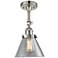 Innovations Lighting Large Cone 8" Nickel Adjustable Ceiling Light