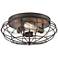 Innovations Lighting Muselet 15" Rustic Cage Bronze Ceiling Light