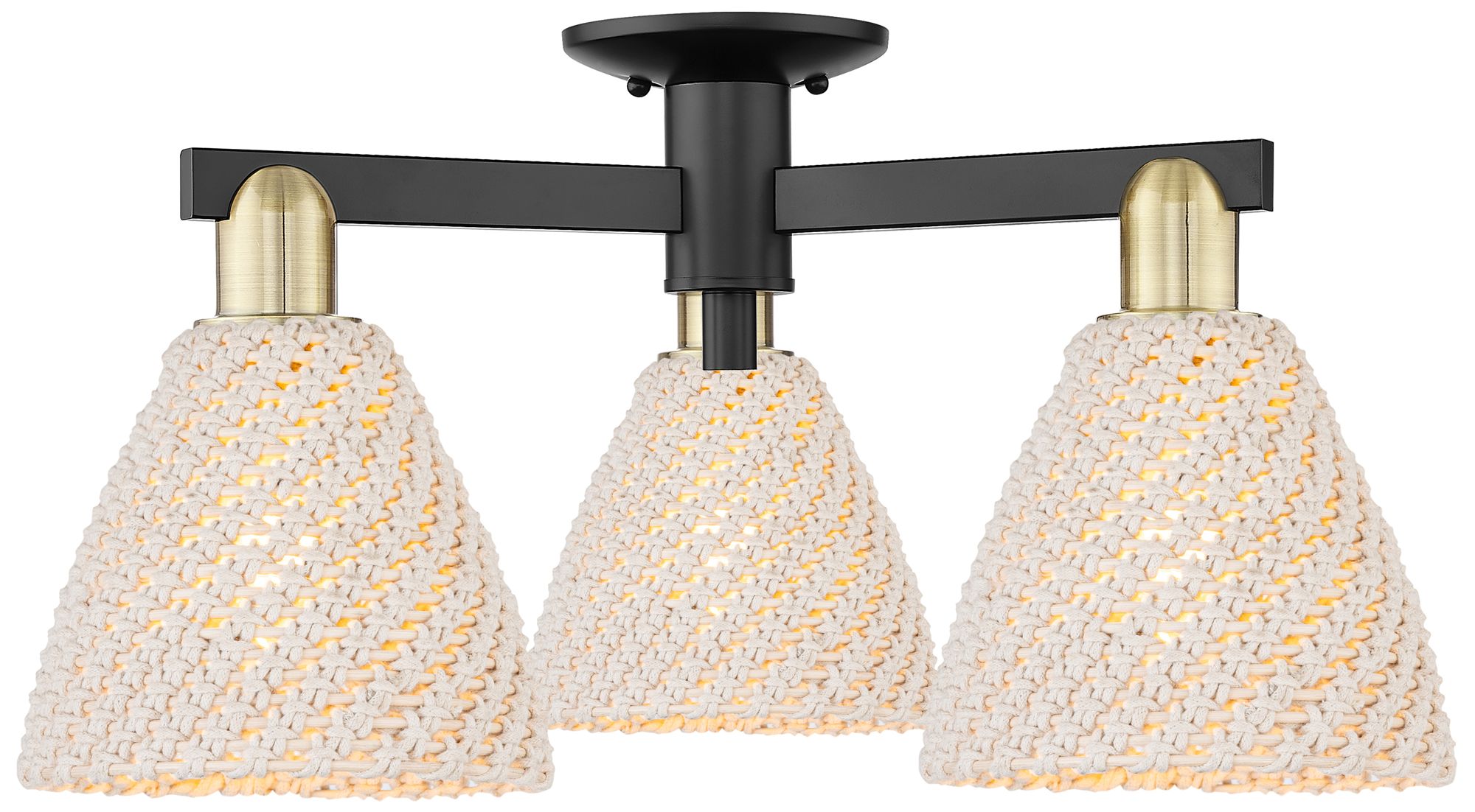 Innovations Lighting Natural Ballston Dome Black Collection