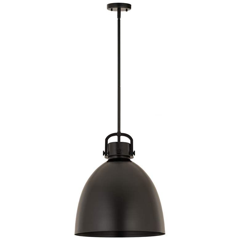 Image 1 Innovations Lighting Newton 14" Wide Matte Black Dome Pendant Light