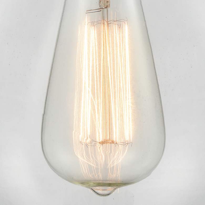 Image 4 Innovations Lighting Newton Bell 18" Matte Black Clear Glass Pendant more views
