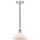 Innovations Lighting Orwell 8 1/2" Nickel and White Glass Mini Pendant