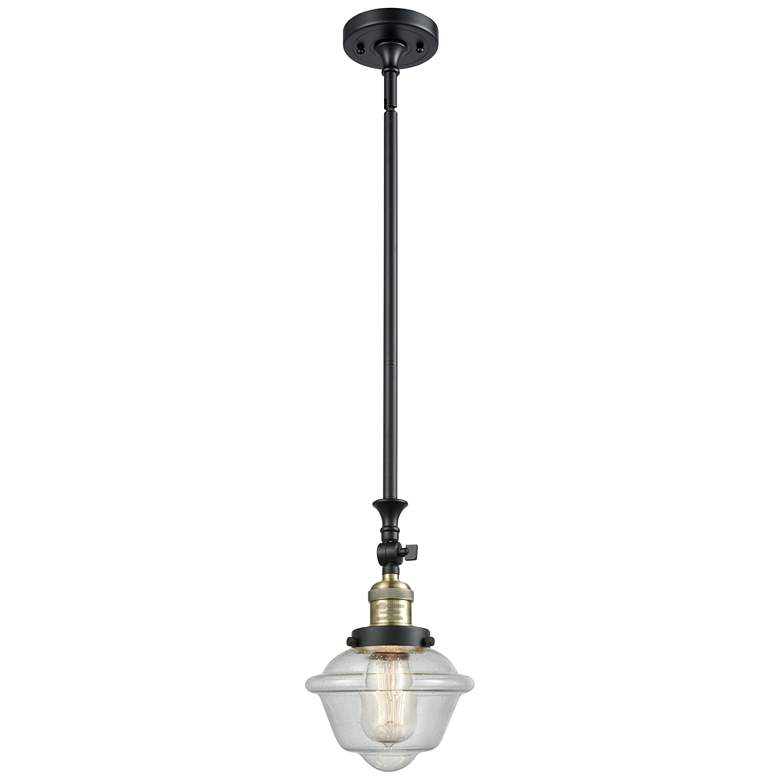 Image 1 Innovations Lighting Oxford 7 1/2" Seeded Glass Mini Pendant