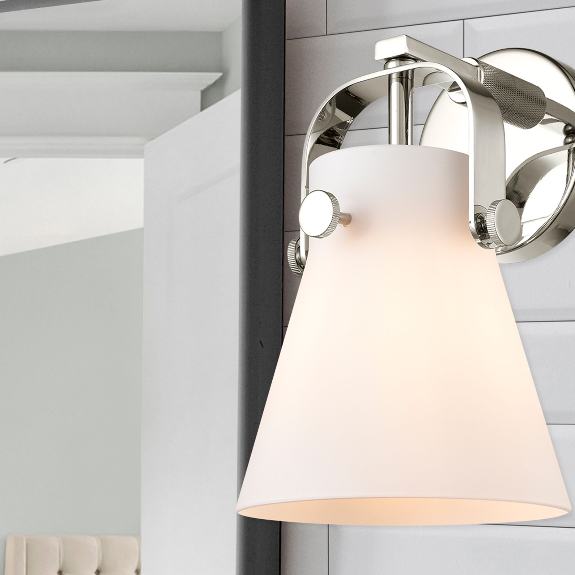 Innovations Lighting Pilaster II Cone Silver Collection