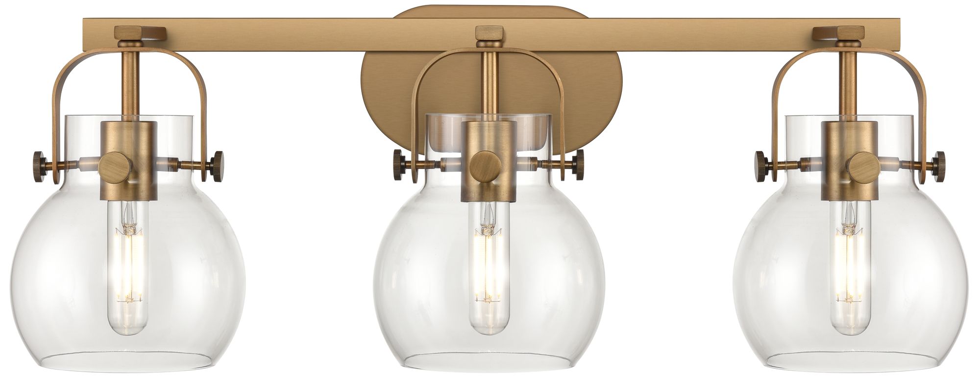 Innovations Lighting Pilaster II Sphere Brass - Antique Brass Collection
