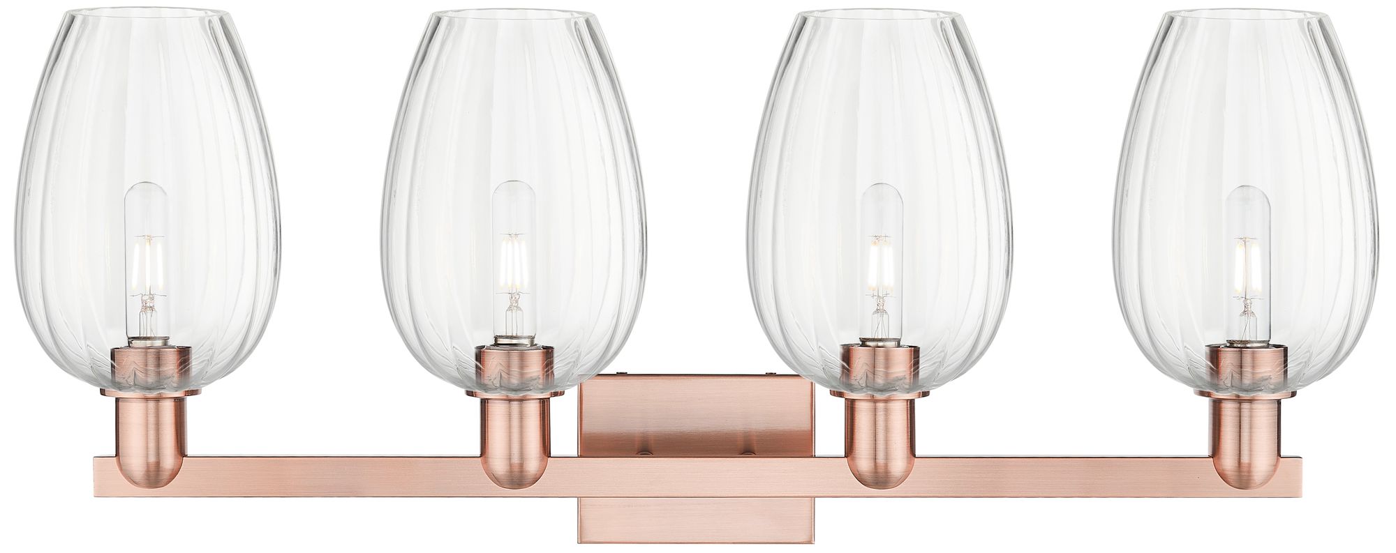 Image 2 Innovations Lighting Preston 36" 4-Light Antique Copper Bath Light more views