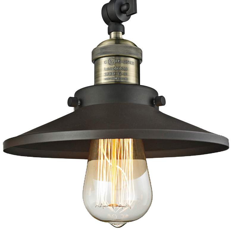 Image 3 Innovations Lighting Railroad 8" Black Brass Adjustable Ceiling Light more views