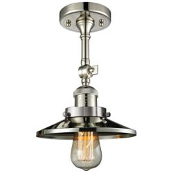 Innovations Lighting Railroad 8" Nickel Adjustable Ceiling Light