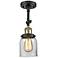 Innovations Lighting Small Bell 5" Black and Brass Adjustable Light