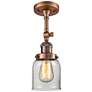 2_Innovations Lighting Small Bell 5" Copper Adjustable Ceiling Light
