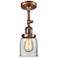 Innovations Lighting Small Bell 5" Copper Adjustable Ceiling Light