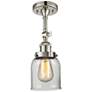 1_Innovations Lighting Small Bell 5" Wide Polished Nickel Ceiling Light