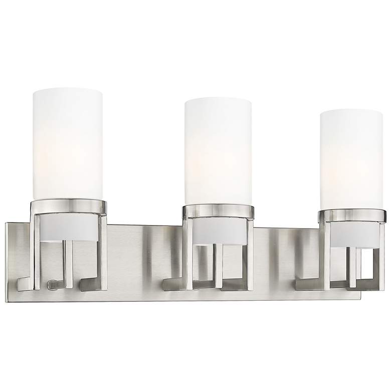Image 1 Innovations Lighting Utopia 23 3/4" Wide Nickel Matte White Bath Light