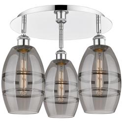 Innovations Lighting Vaz 17 1/2" Smoke Glass and Chrome Ceiling Light