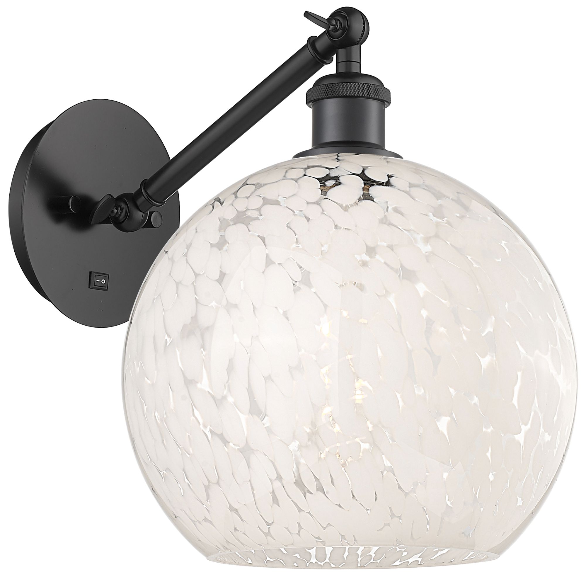 Innovations Lighting White Mouchette Black Collection
