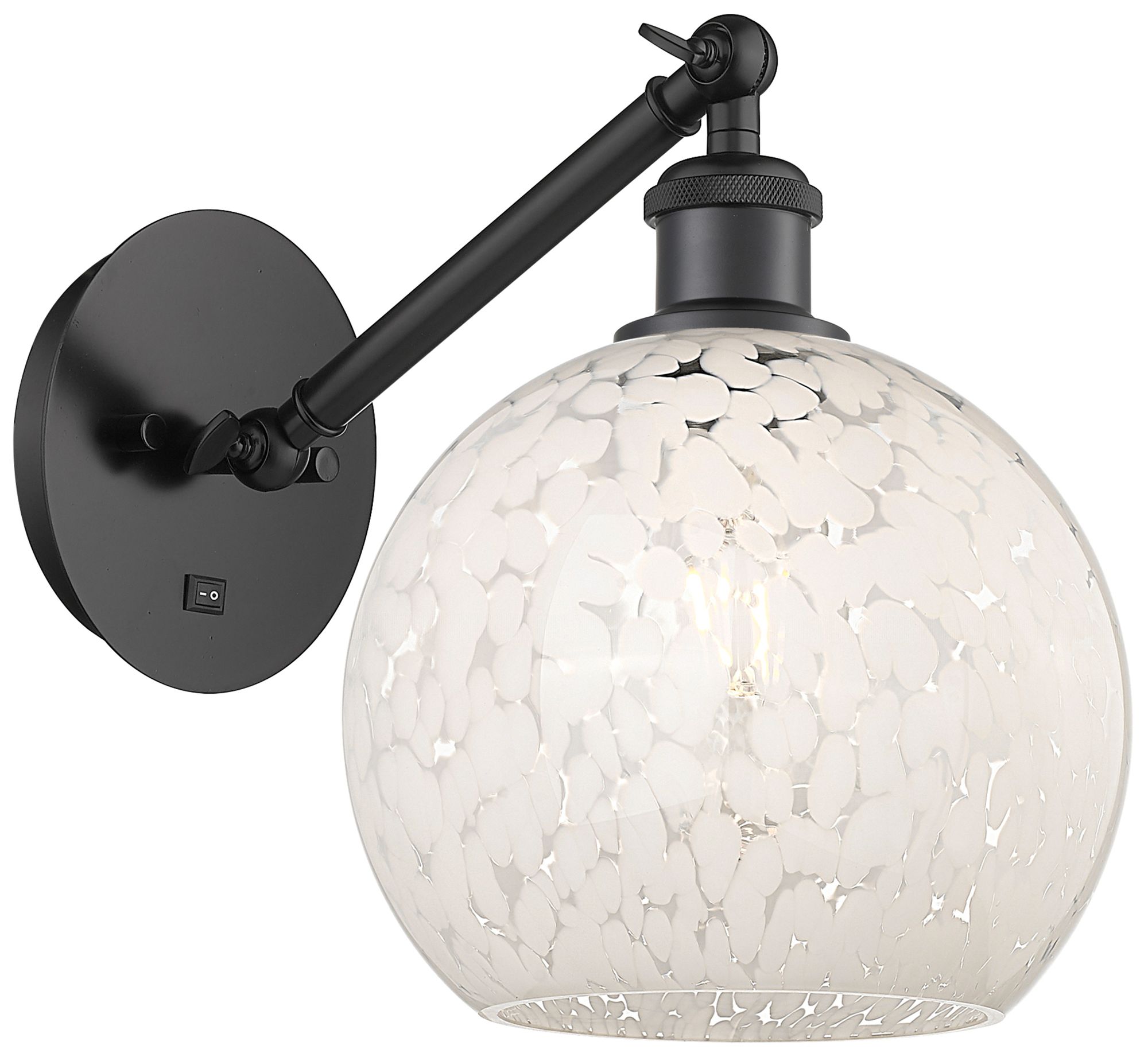 Innovations Lighting White Mouchette Black Collection