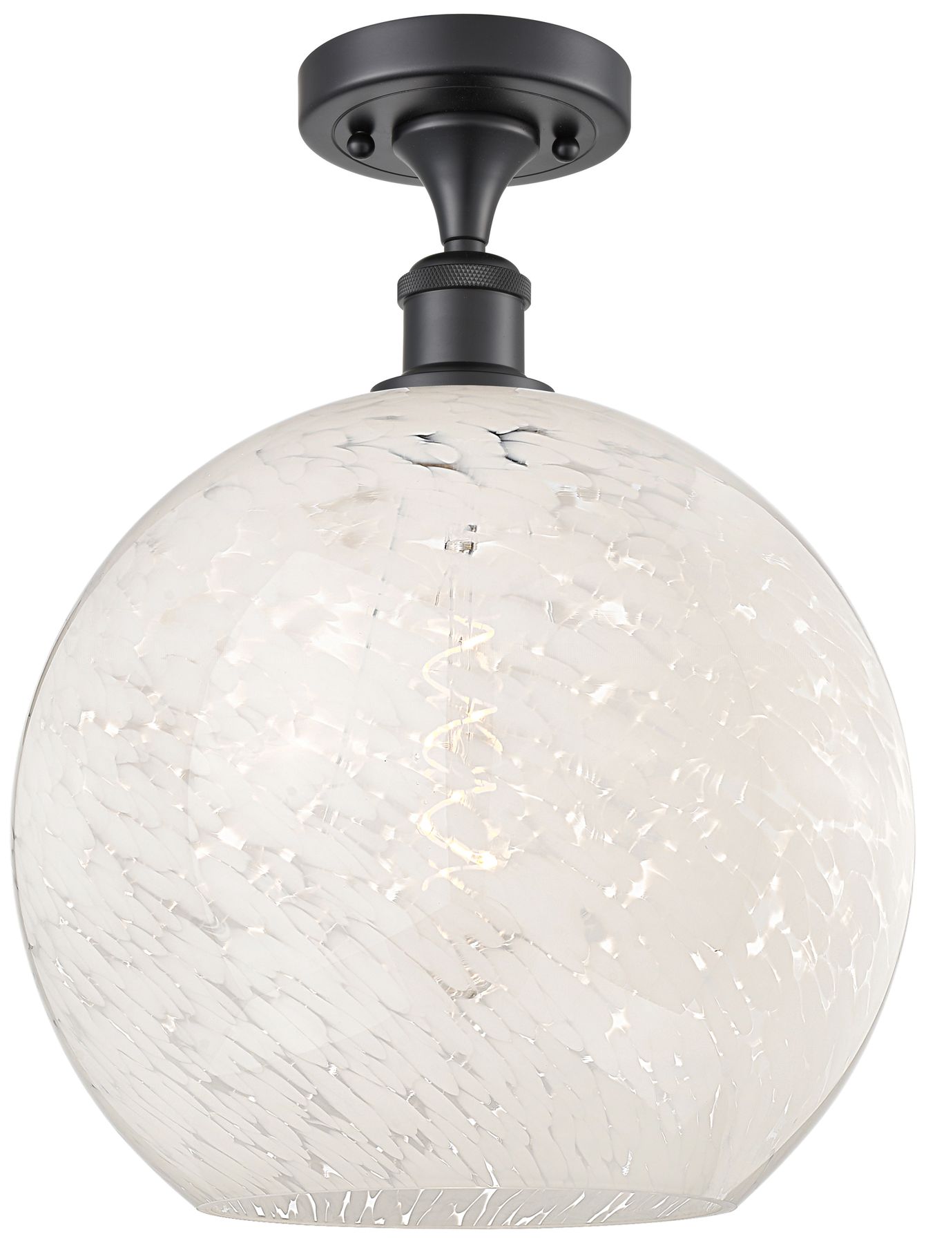 Innovations Lighting White Mouchette Black Collection