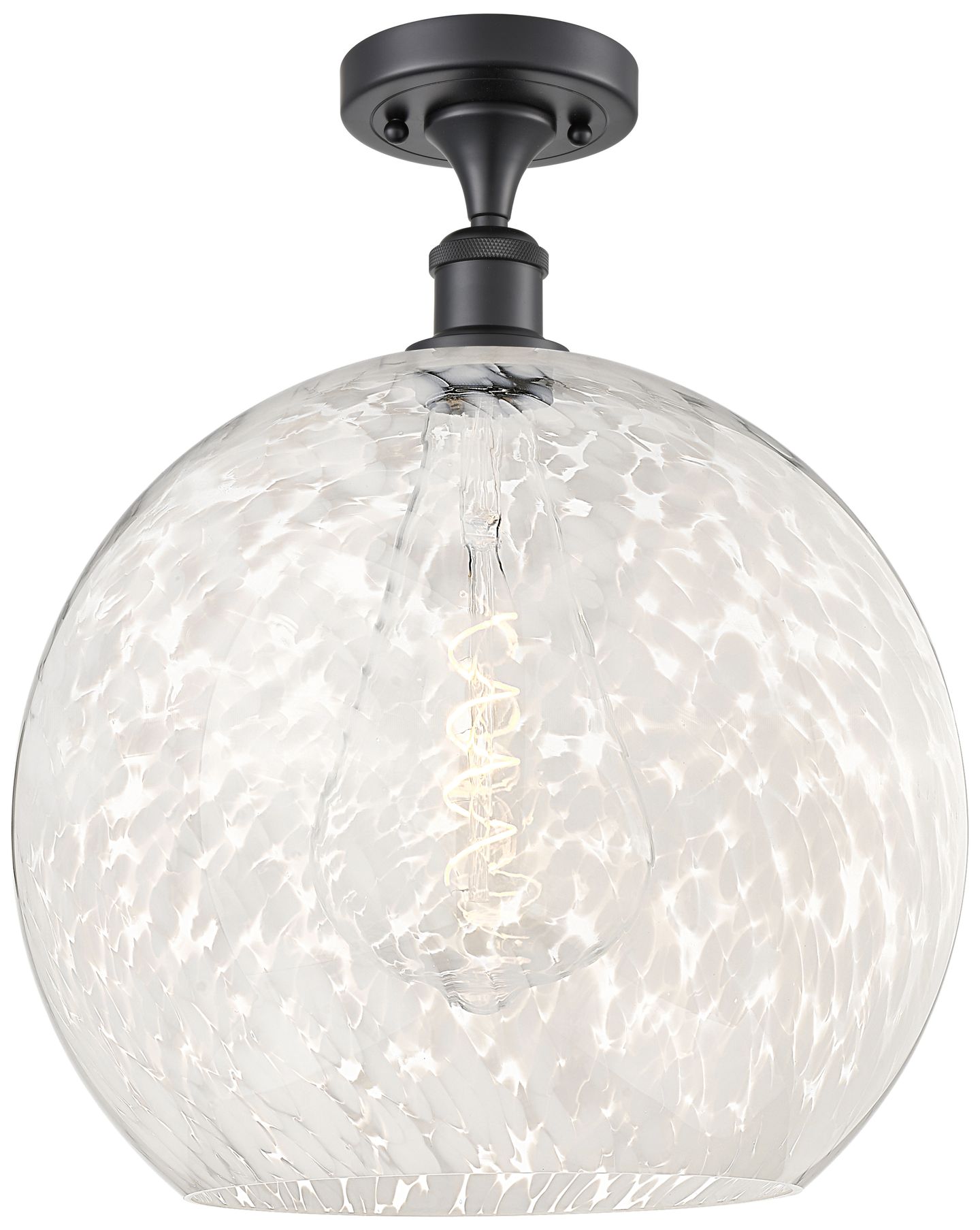 Innovations Lighting White Mouchette Black Collection