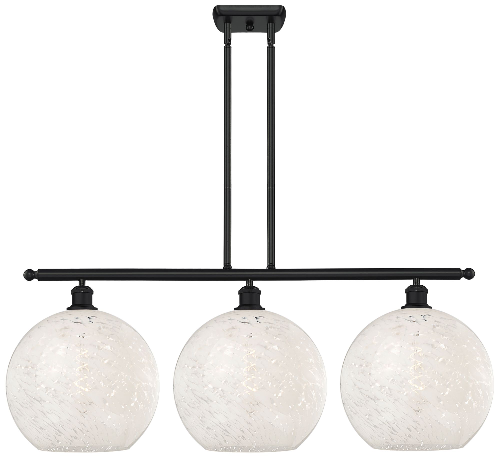 Innovations Lighting White Mouchette Black Collection