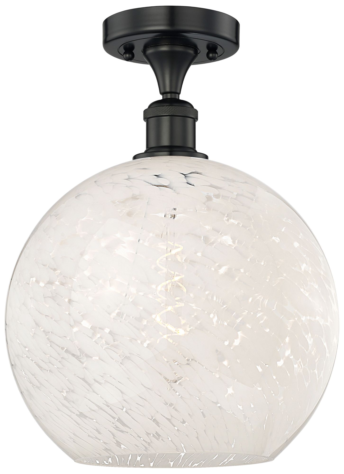 Innovations Lighting White Mouchette Black Collection