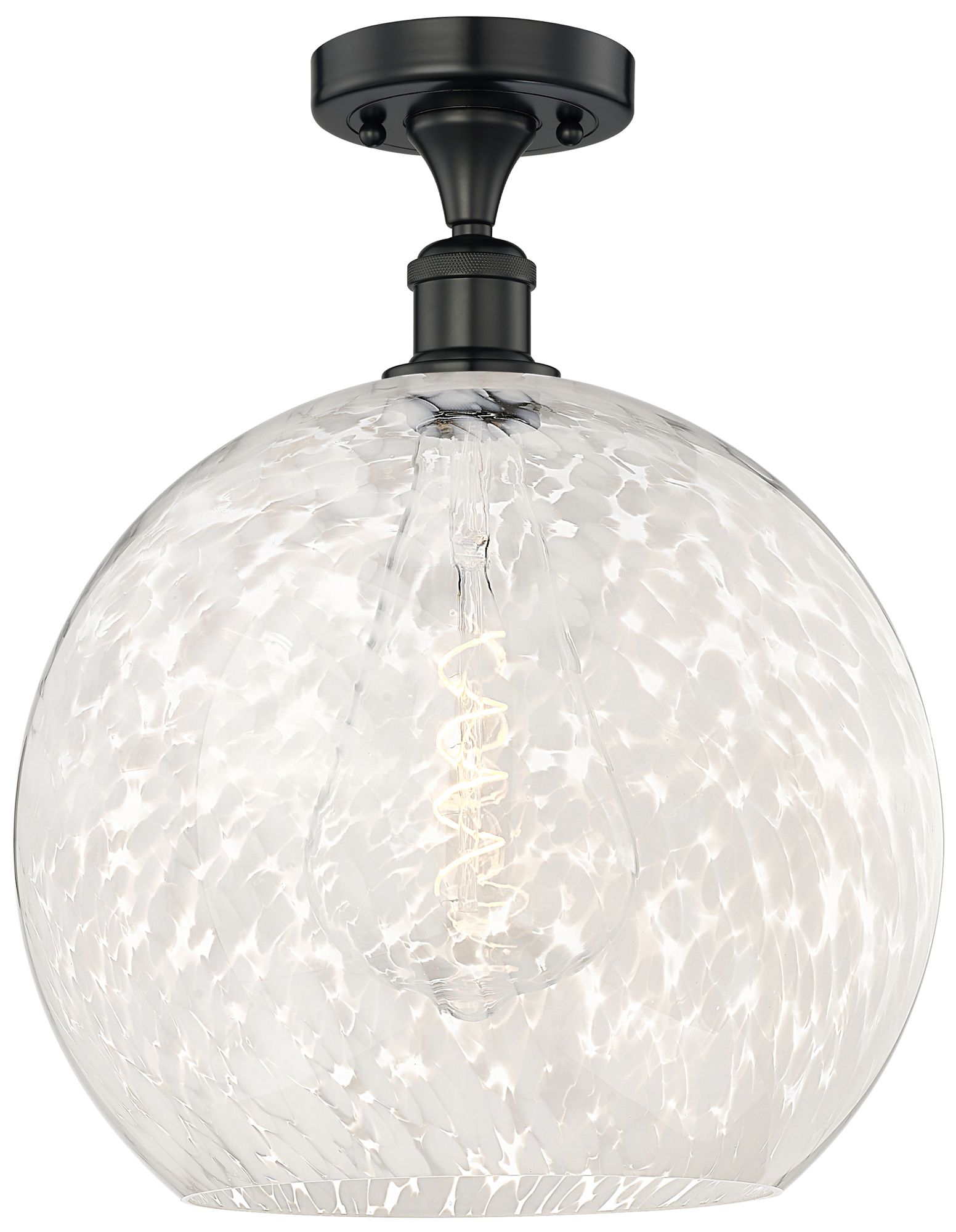 Innovations Lighting White Mouchette Black Collection