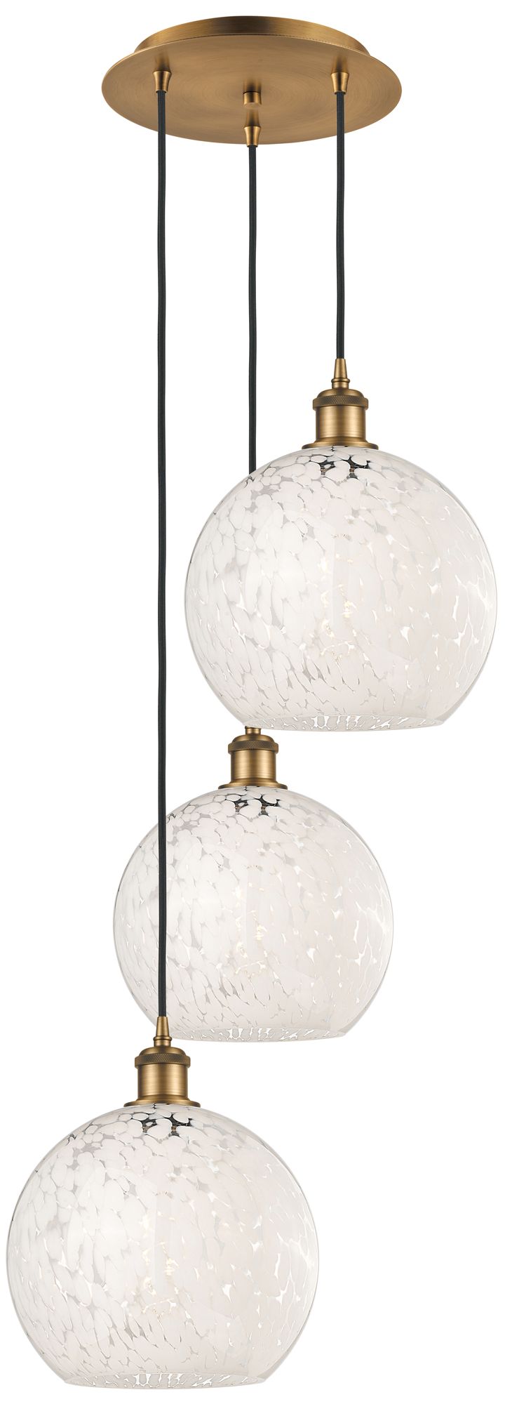 Innovations Lighting White Mouchette Brass - Antique Brass Collection