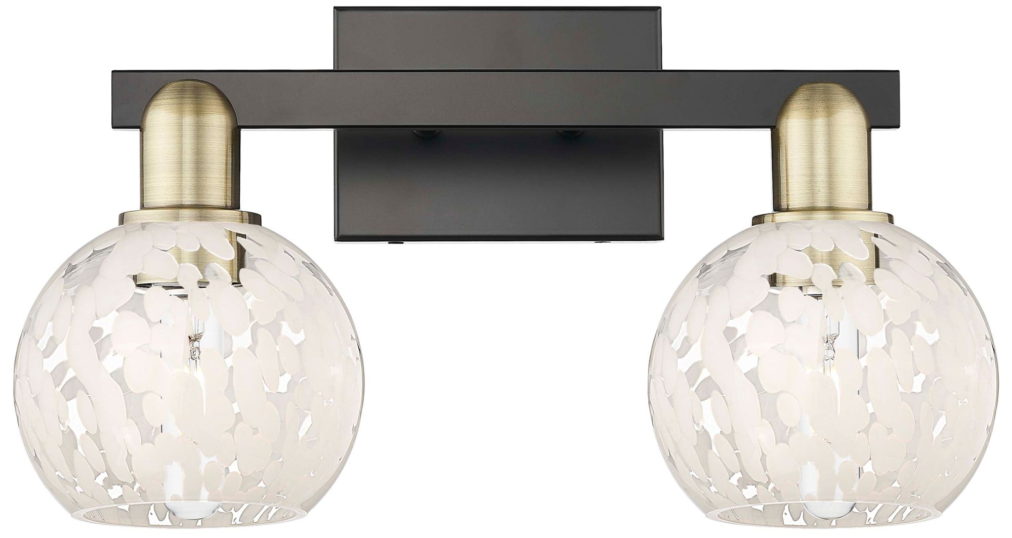 Innovations Lighting White Mouchette Brass - Antique Brass Collection