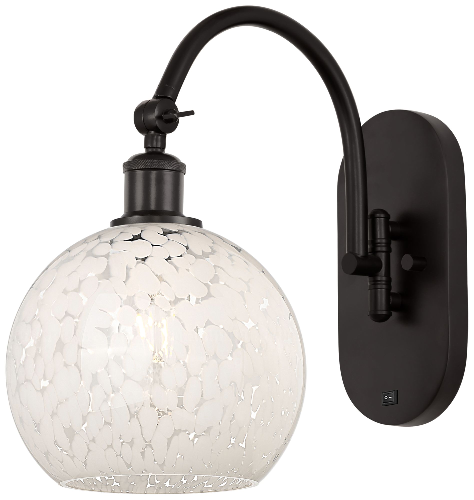 Innovations Lighting White Mouchette Brown Collection