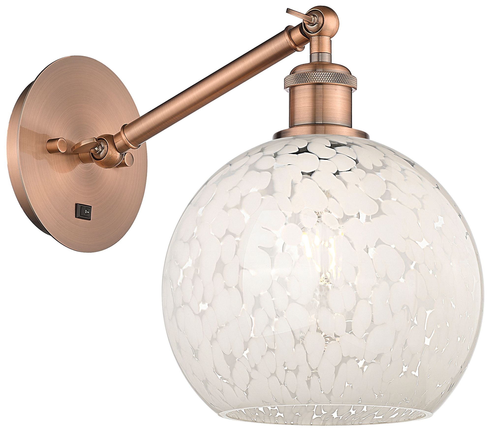Innovations Lighting White Mouchette Brown Collection