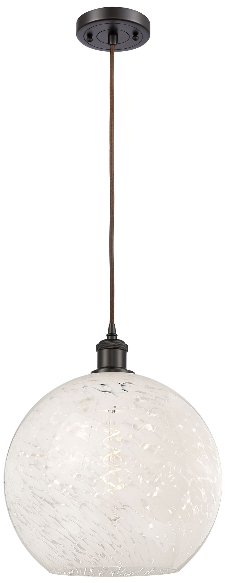 Innovations Lighting White Mouchette Brown Collection