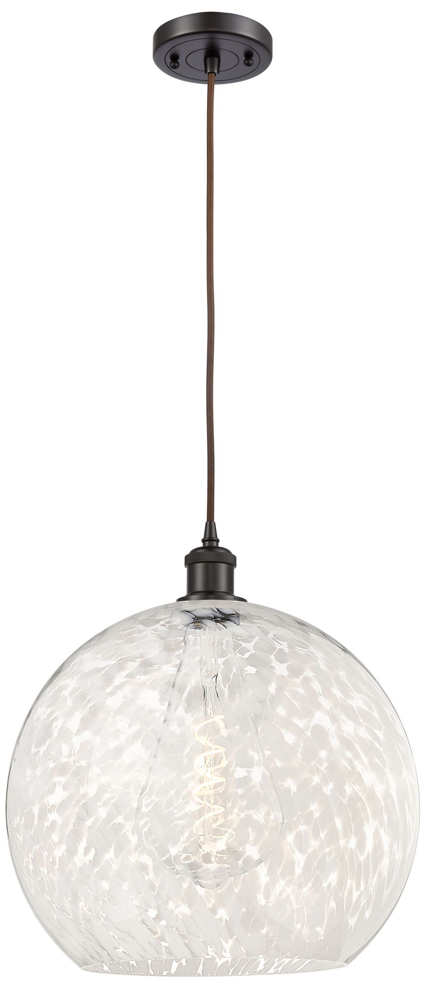 Innovations Lighting White Mouchette Brown Collection