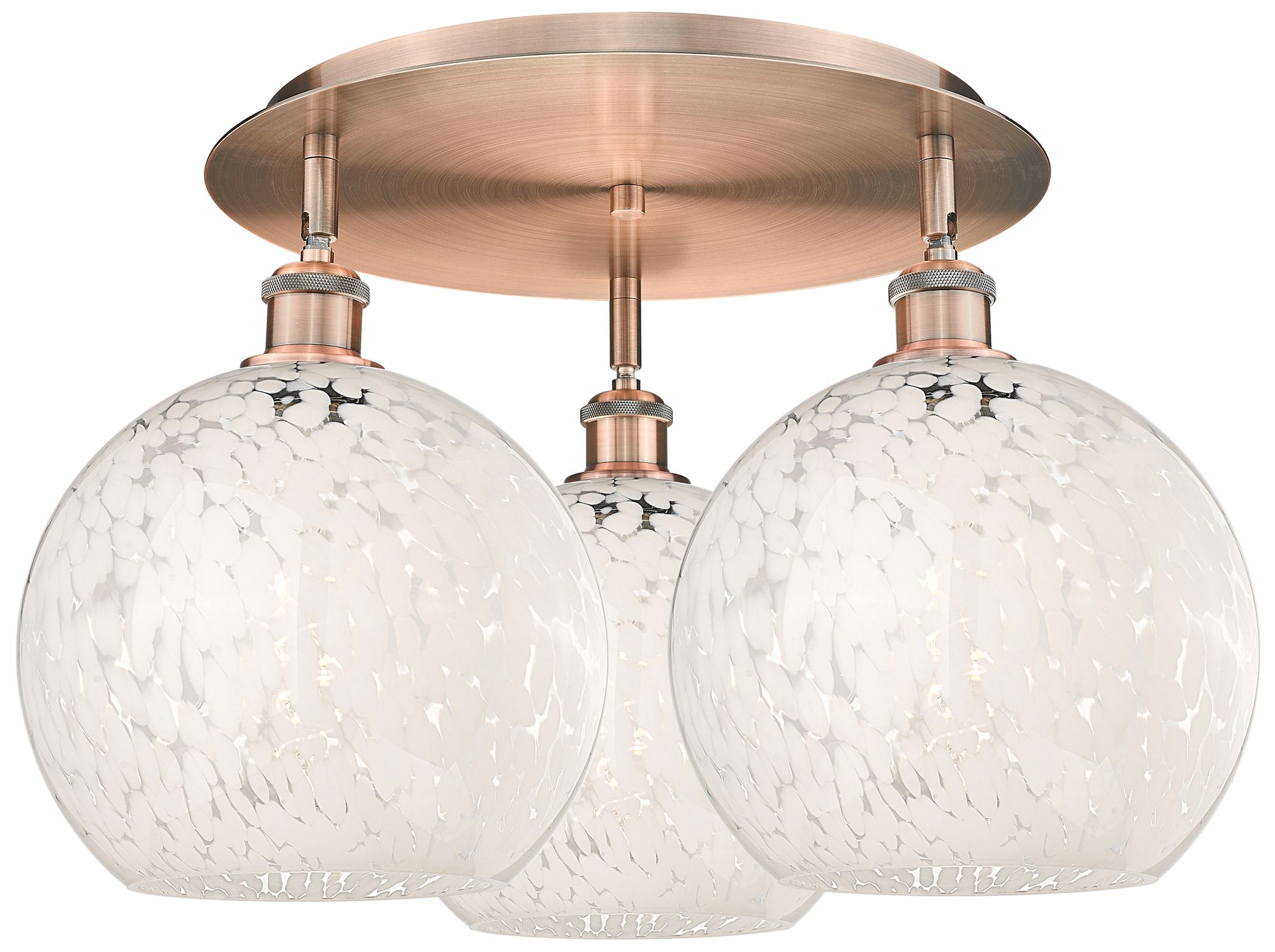Innovations Lighting White Mouchette Brown Collection