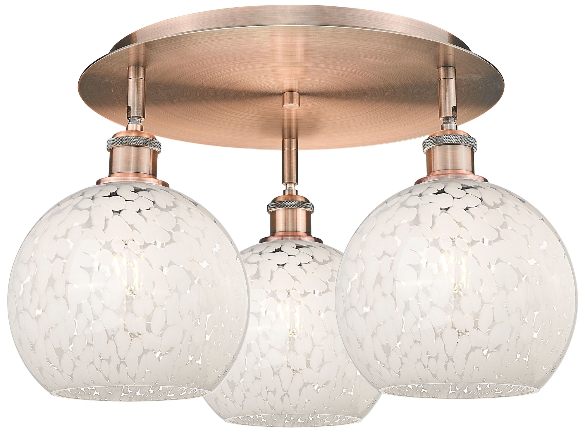 Innovations Lighting White Mouchette Brown Collection