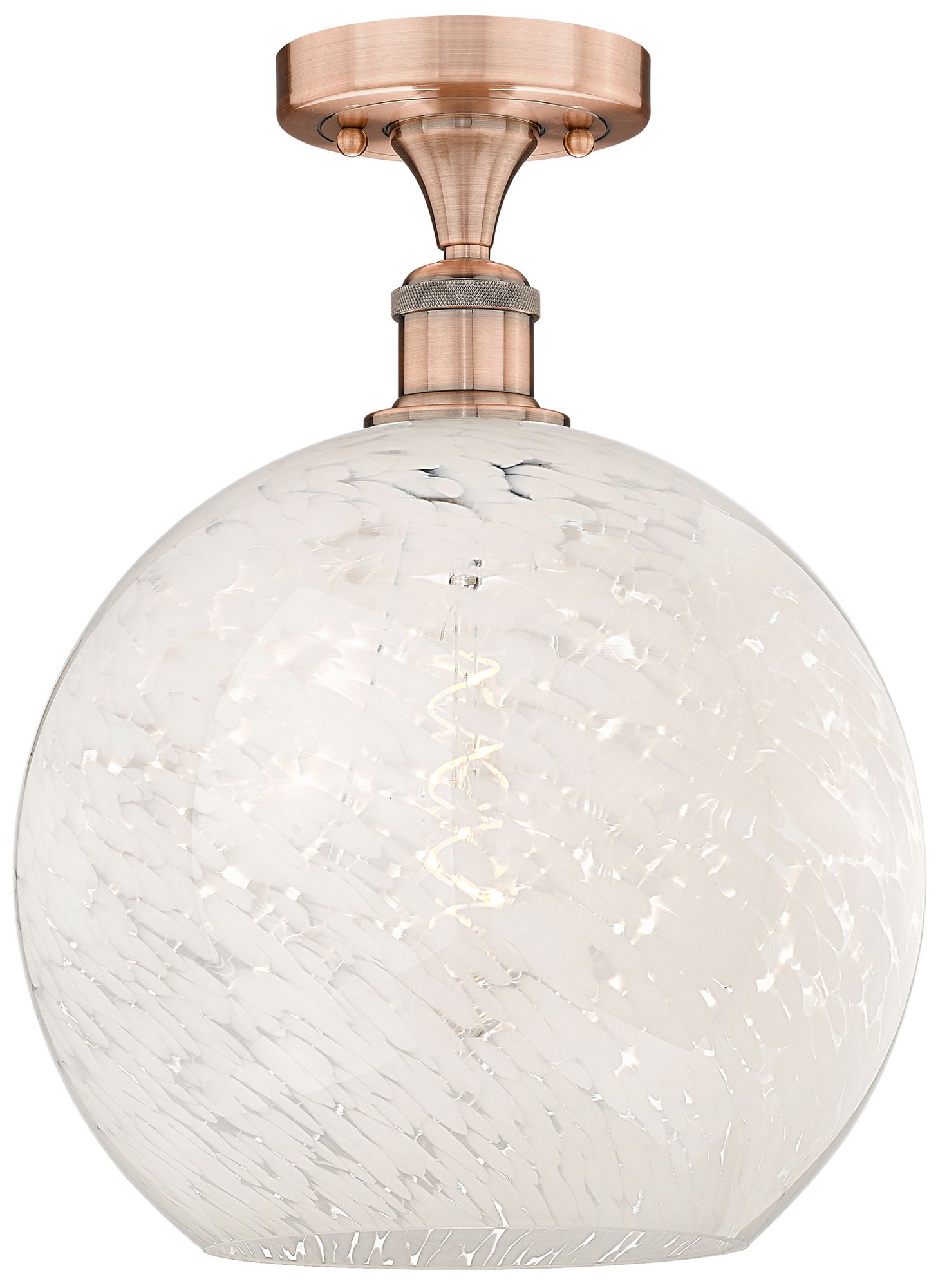 Innovations Lighting White Mouchette Brown Collection