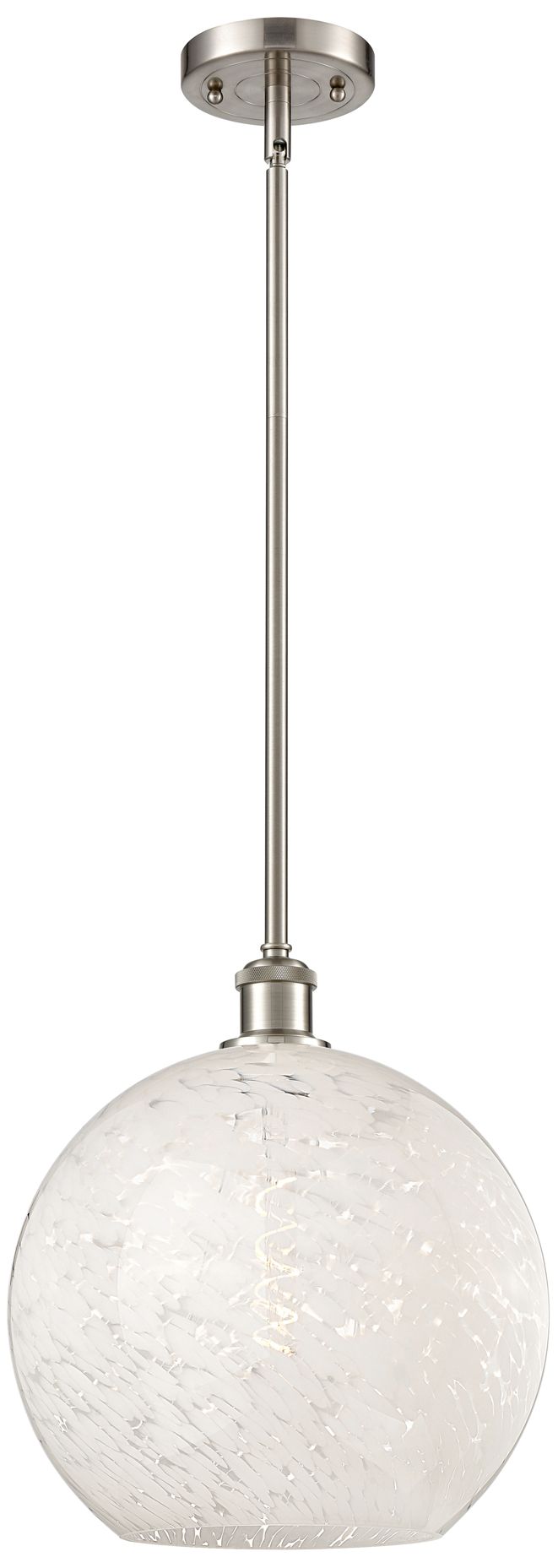 Innovations Lighting White Mouchette Brushed Nickel Collection