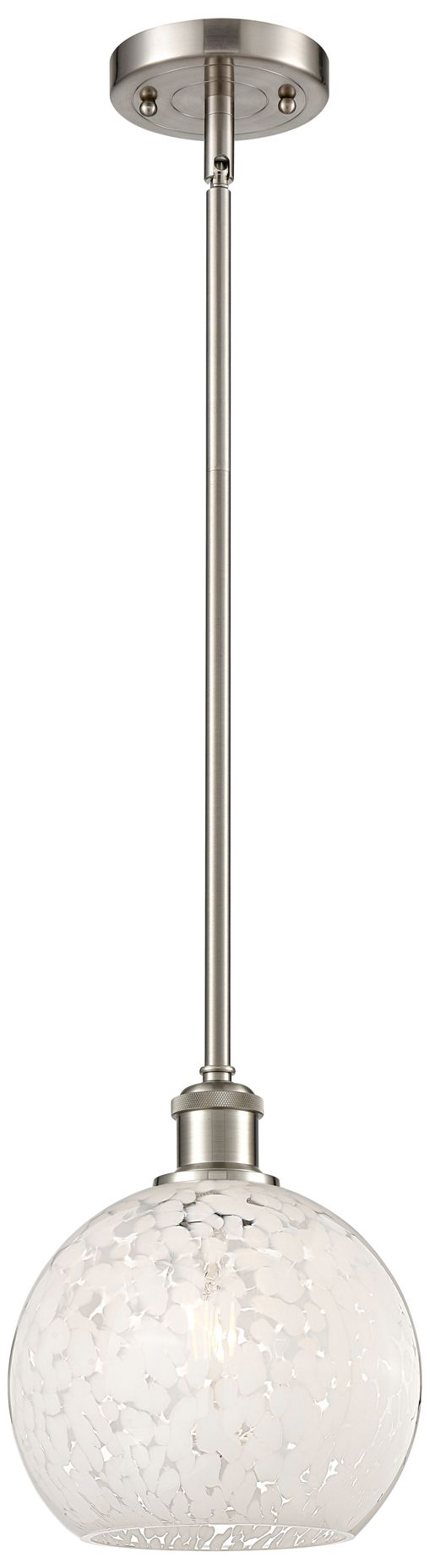 Innovations Lighting White Mouchette Brushed Nickel Collection
