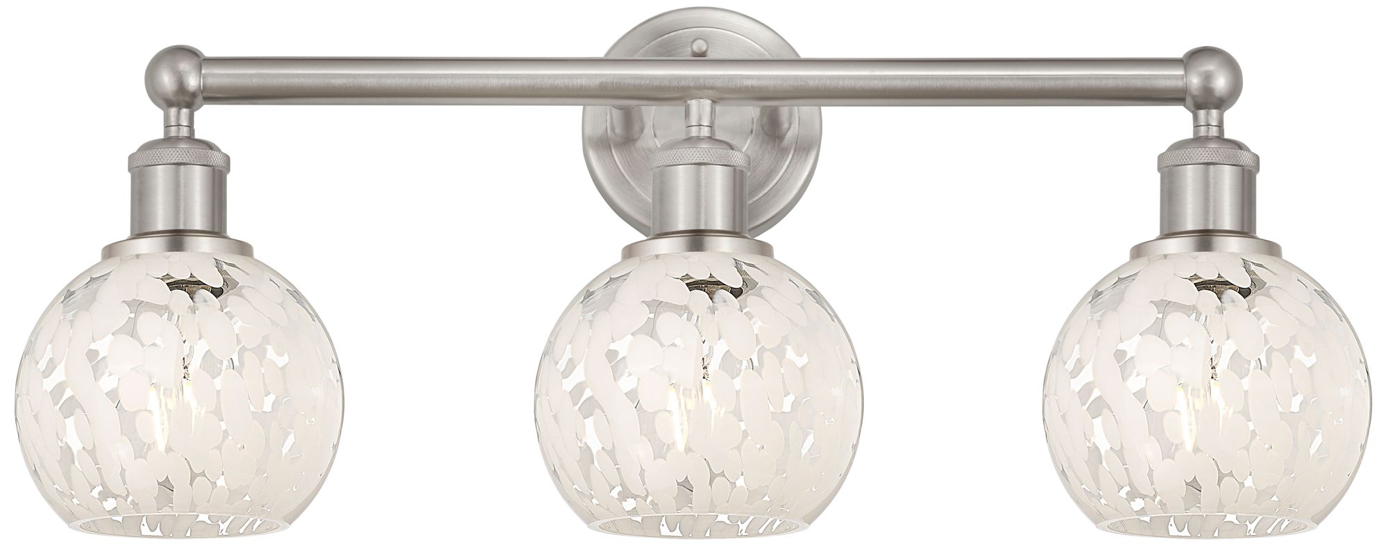 Innovations Lighting White Mouchette Brushed Nickel Collection