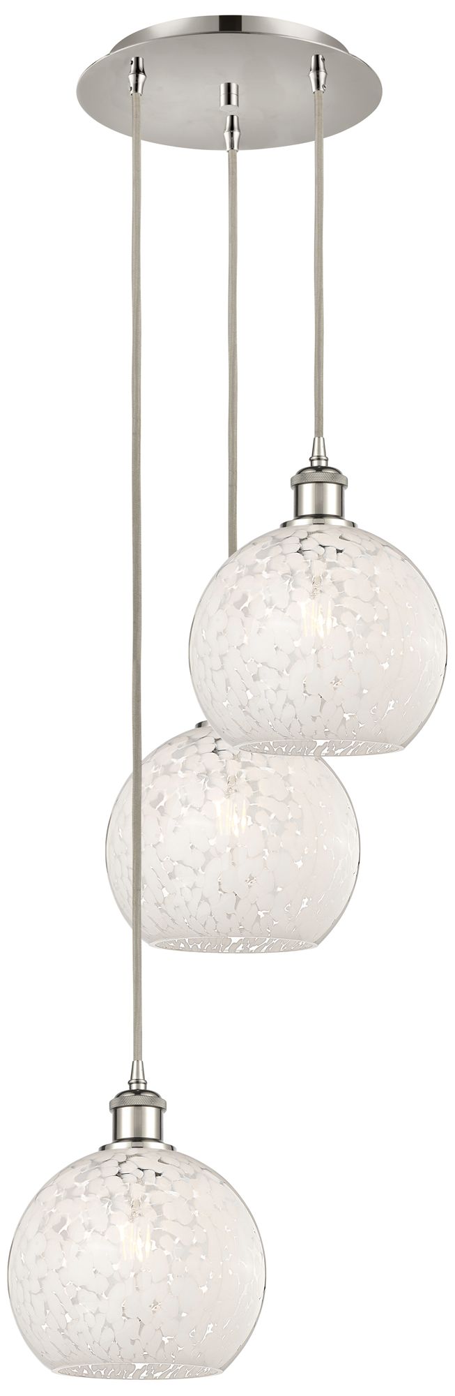 Innovations Lighting White Mouchette Chrome Collection