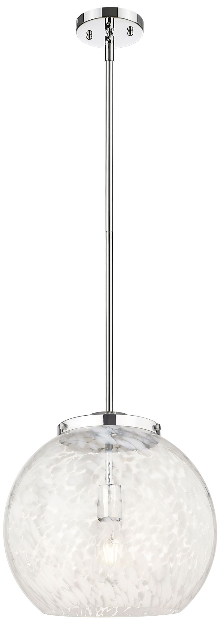 Innovations Lighting White Mouchette Chrome Collection