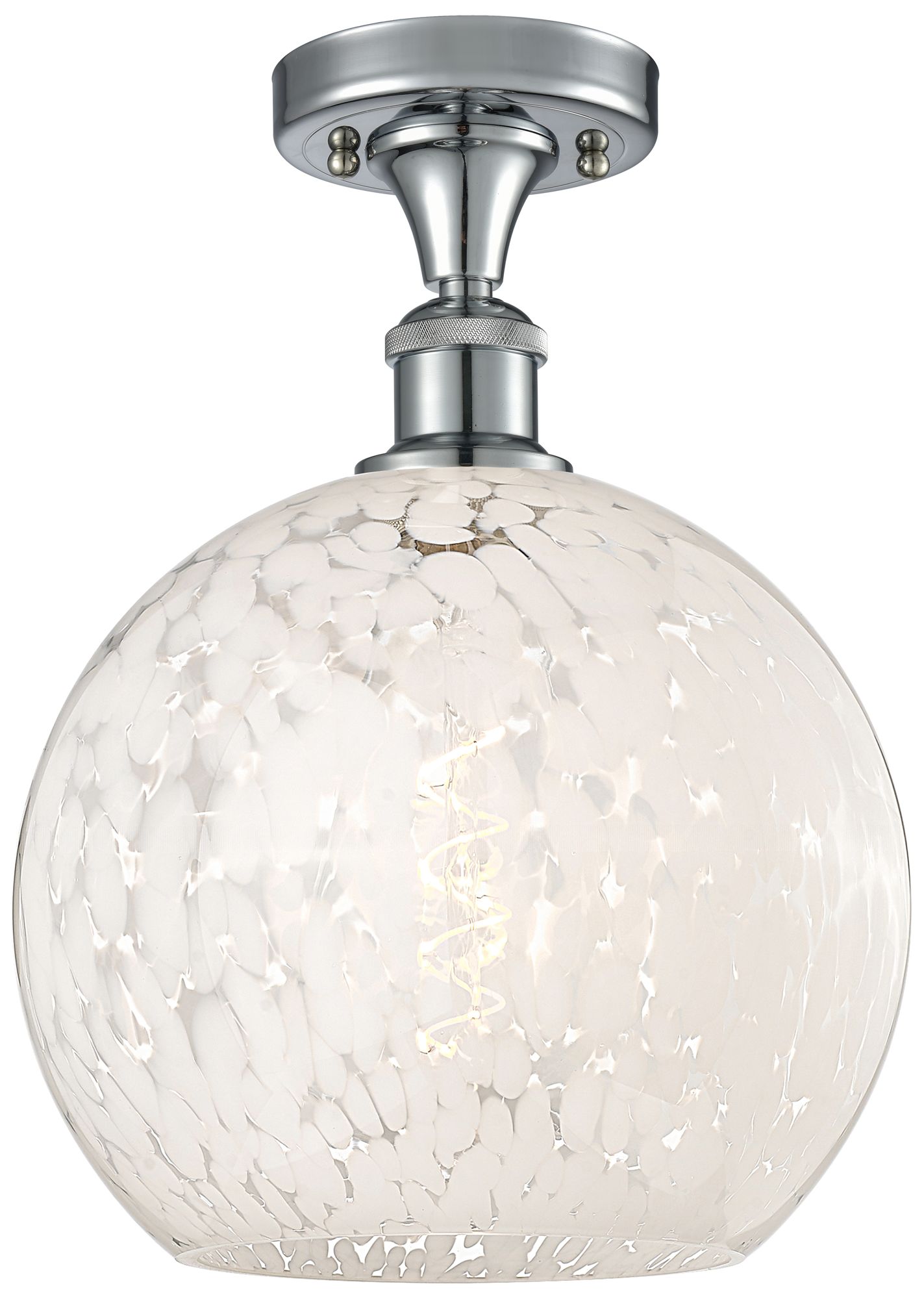 Innovations Lighting White Mouchette Chrome Collection