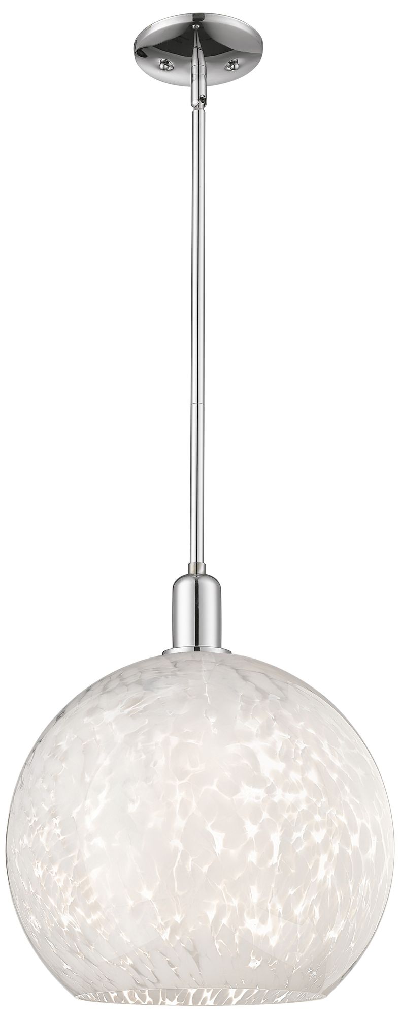 Innovations Lighting White Mouchette Chrome Collection