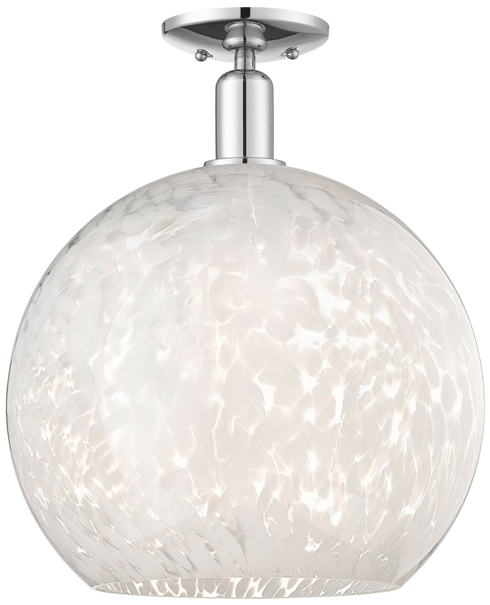 Innovations Lighting White Mouchette Chrome Collection