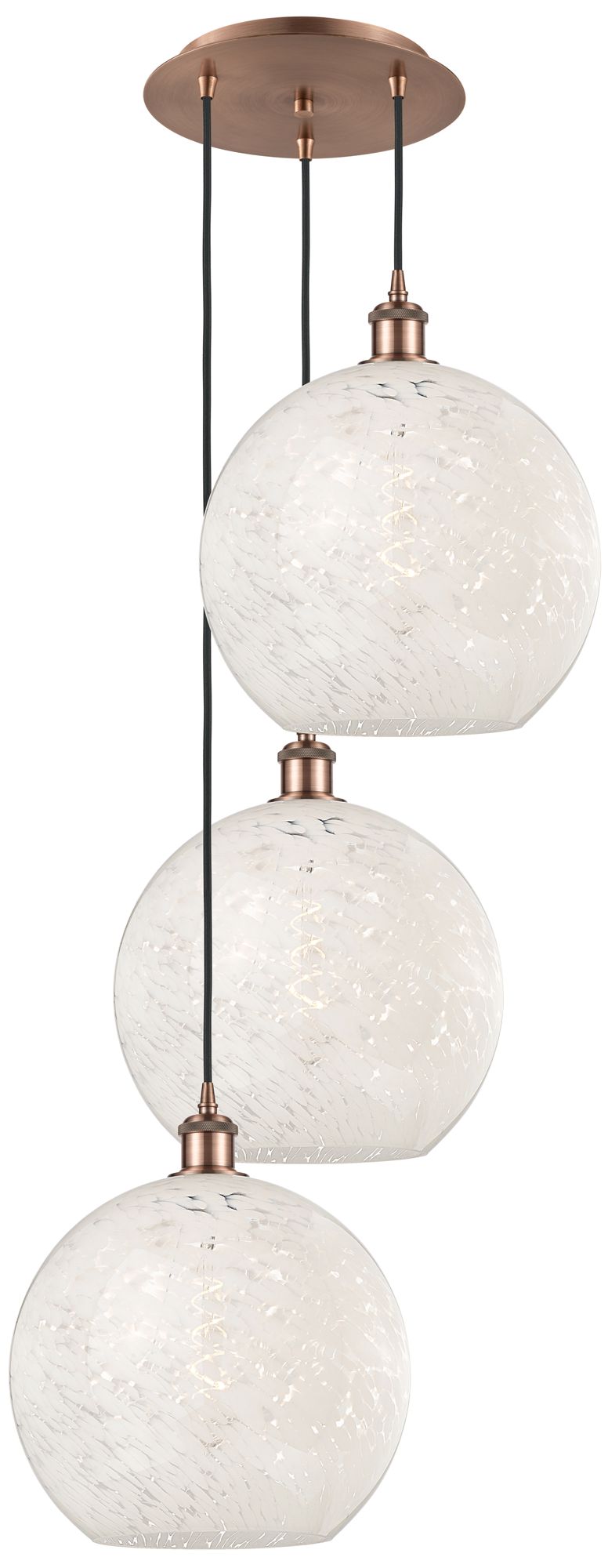 Innovations Lighting White Mouchette Copper Collection