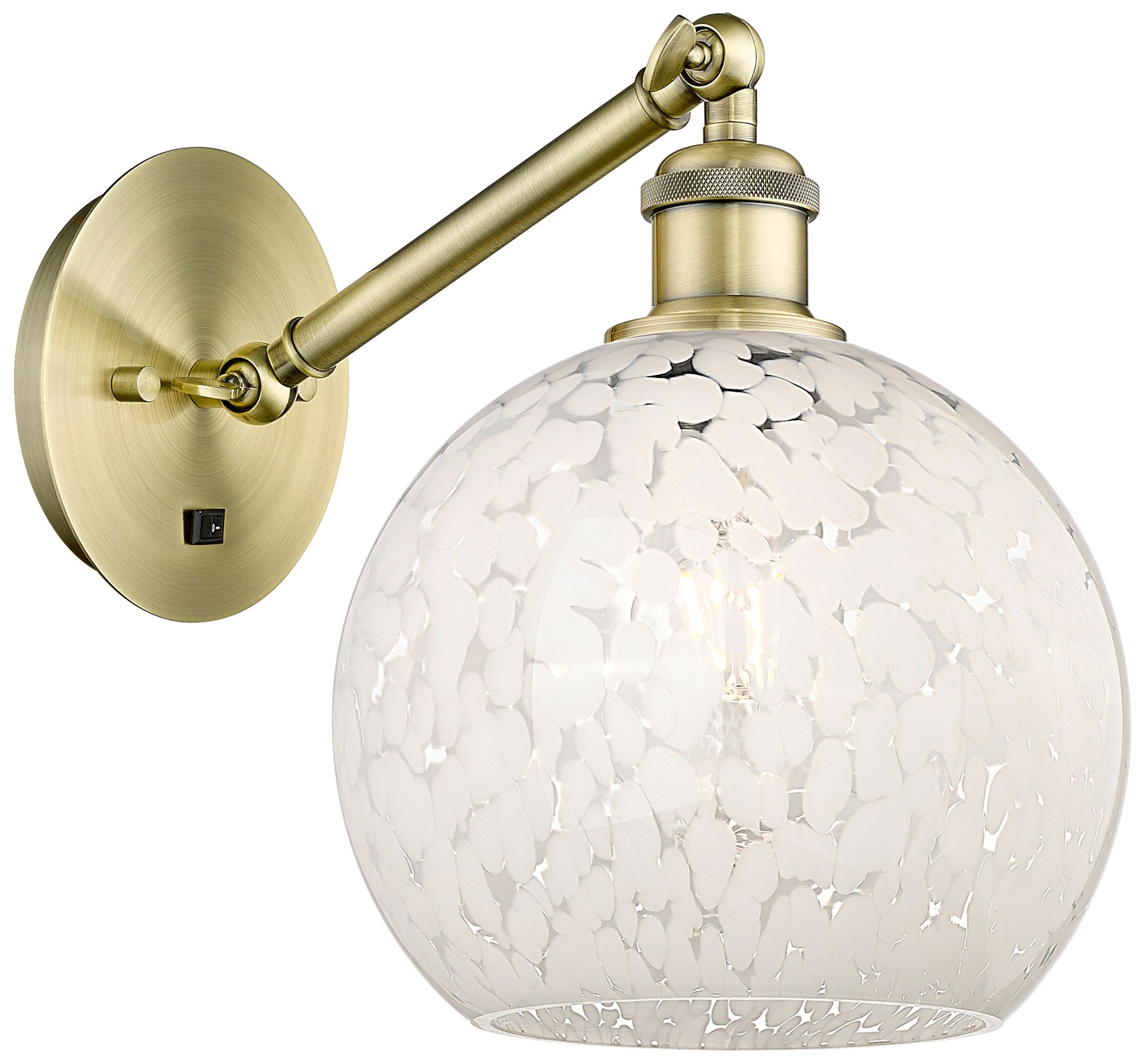 Innovations Lighting White Mouchette Gold Collection