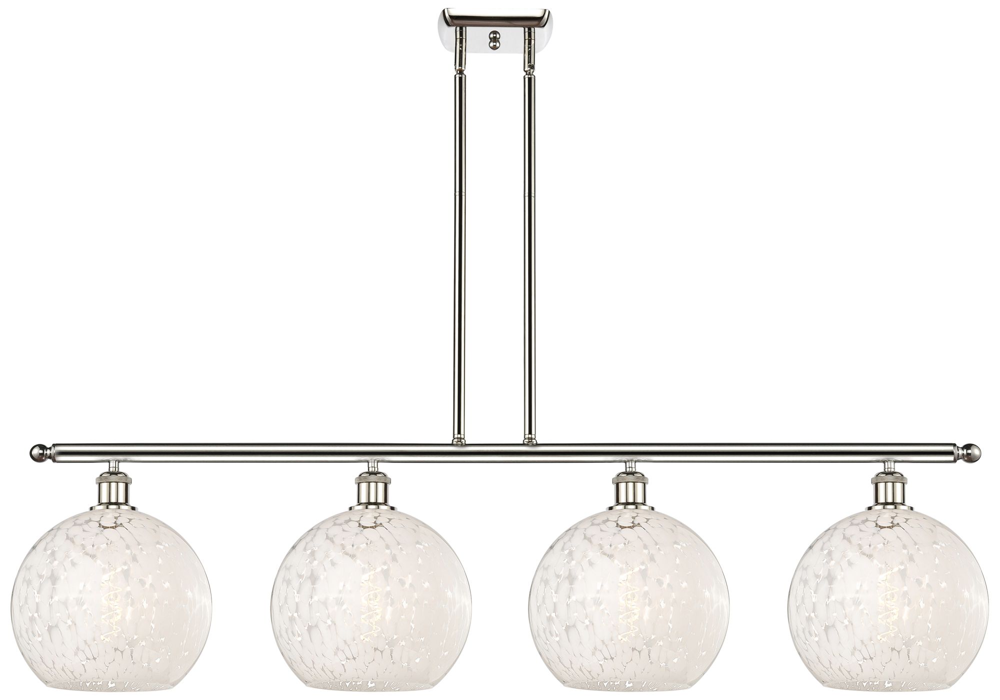 Innovations Lighting White Mouchette Silver Collection