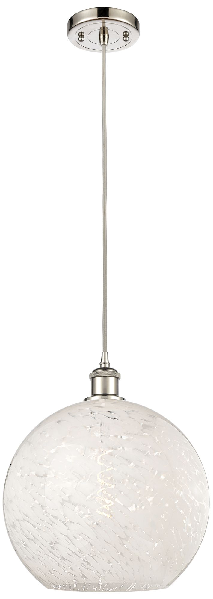 Innovations Lighting White Mouchette Silver Collection