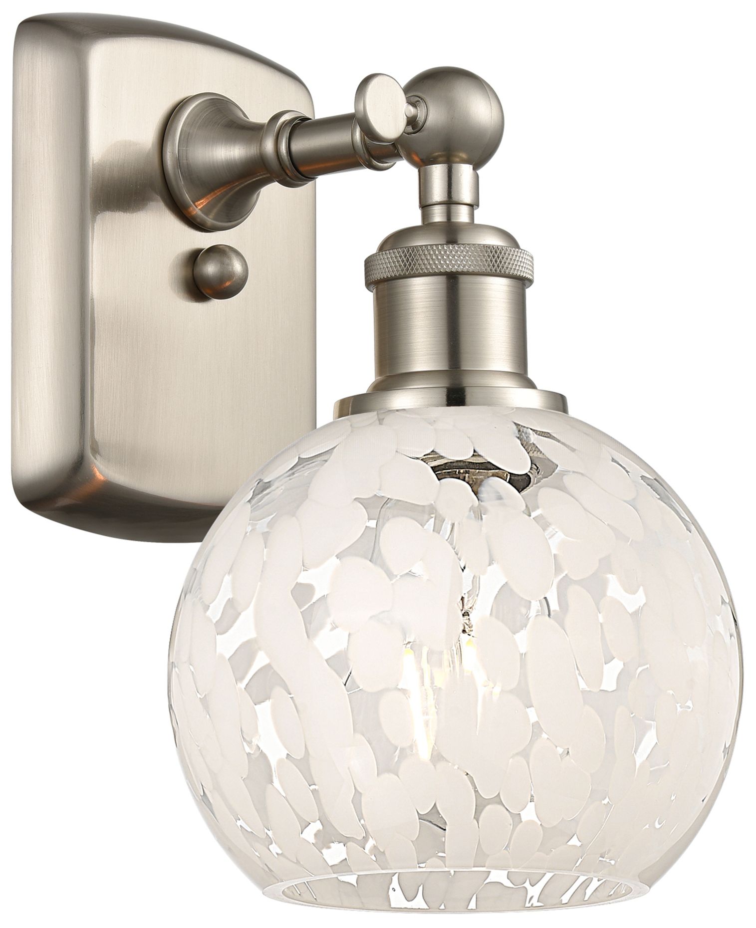 Innovations Lighting White Mouchette Silver Collection