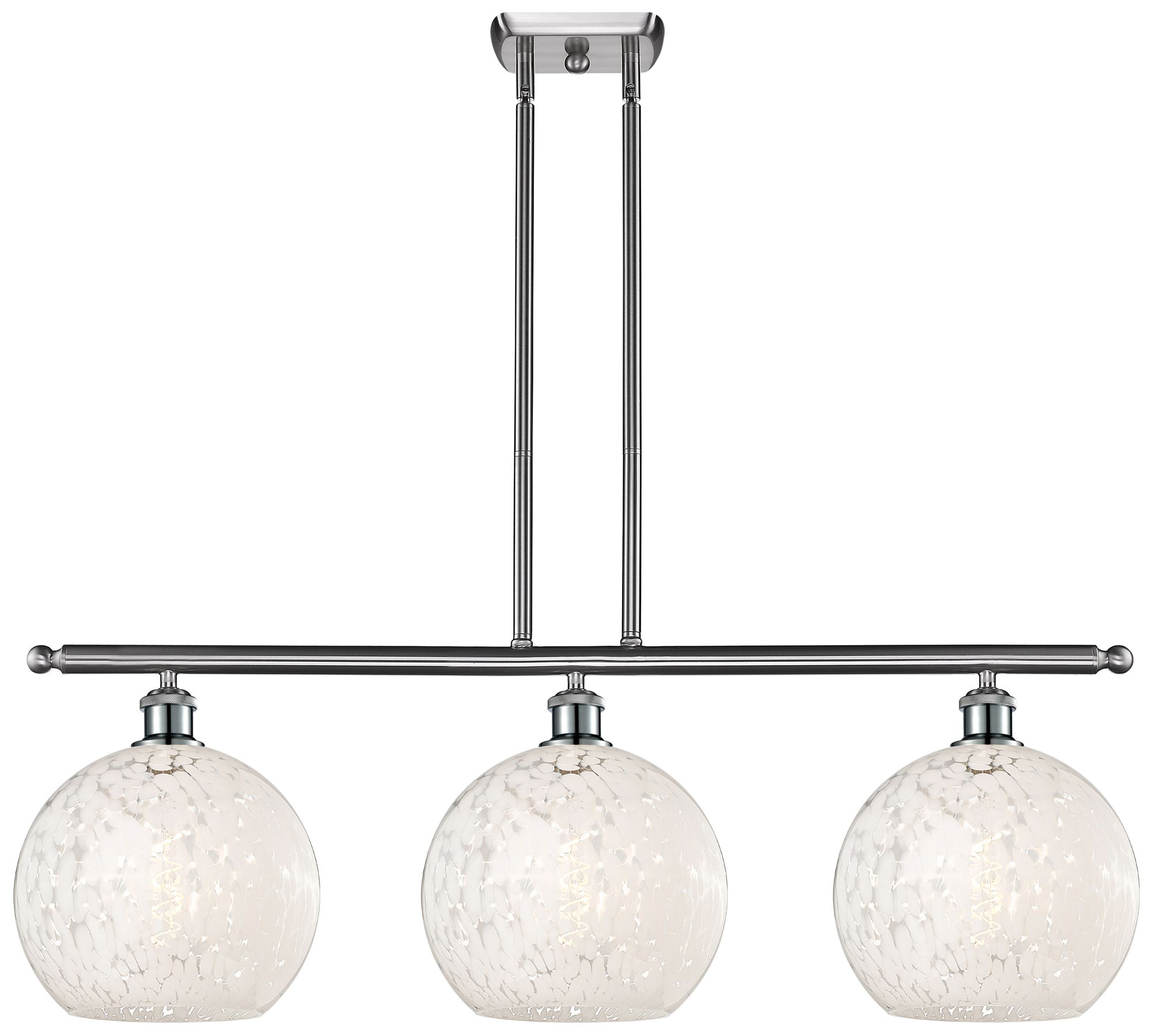 Innovations Lighting White Mouchette Silver Collection