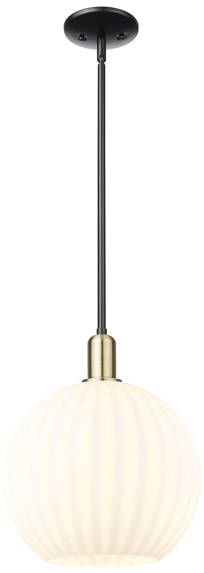 Innovations Lighting White Venetian Brass - Antique Brass Collection